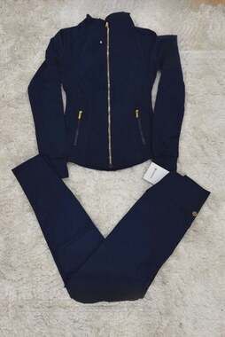 Lululemon Special Edition Gold Zip Define Jacket and Align Leggings Set Navy